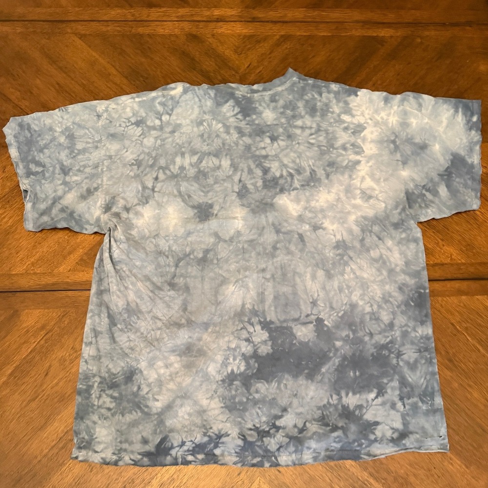 Vintage The Mountain Bald Eagle Mountain Tie Dye T Shirt Blue Distressed XL - Picture 2 of 8